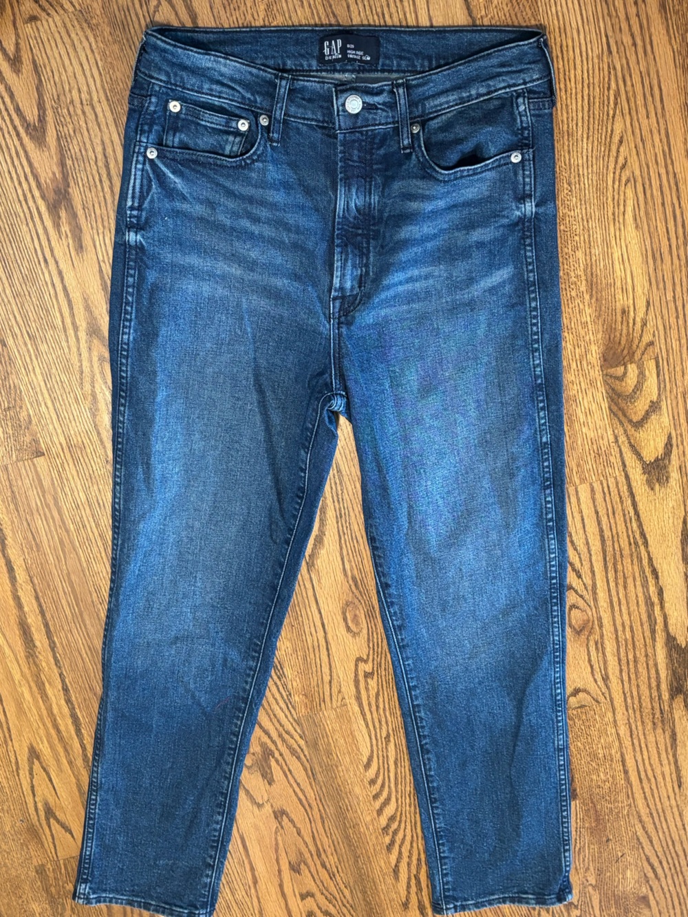 GAP High Rise Vintage Slim Jeans Size 8/29 Dark Villa Indigo Denim EUC